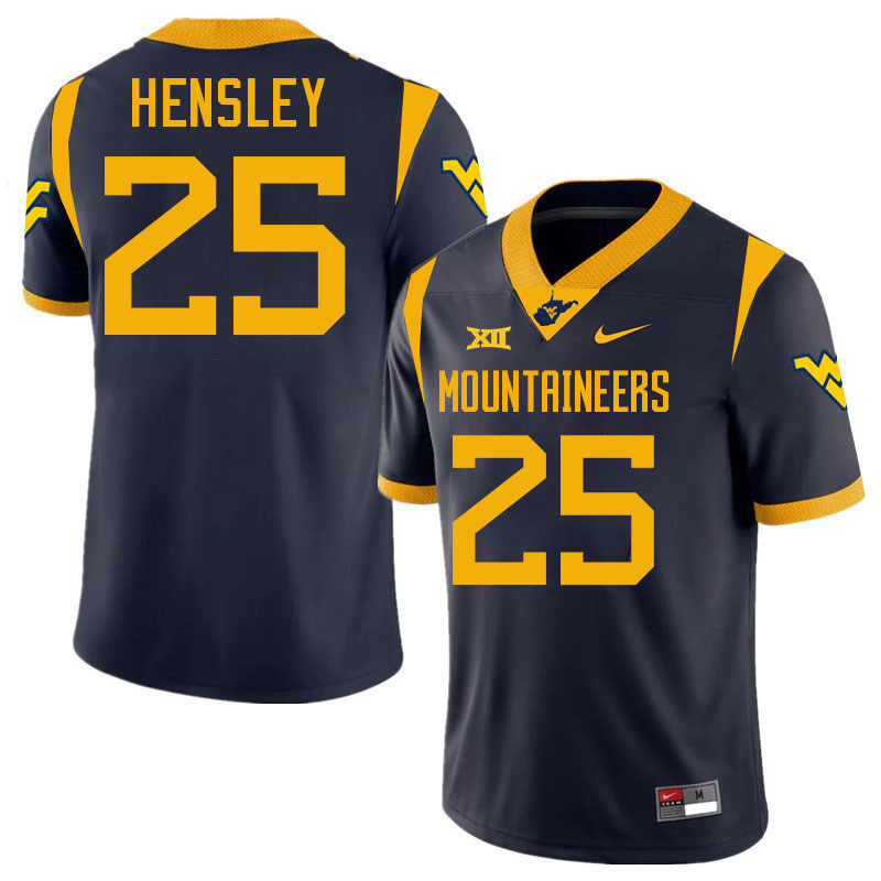Kade Hensley WVU Jersey,West Virginia Mountaineers #25 Kade Hensley Jersey Youth College-Navy